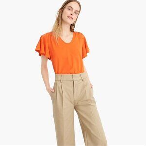 J. CREW Flutter Sleeve Scoopneck T-shirt